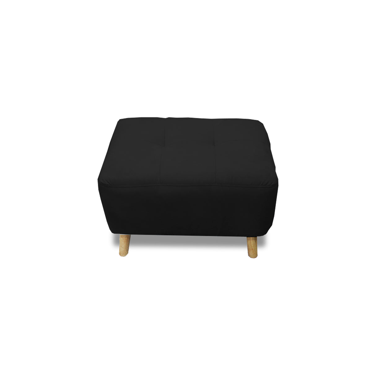 Puff Milan Negro 60x42cm de Un Puesto sin Apoya Brazos