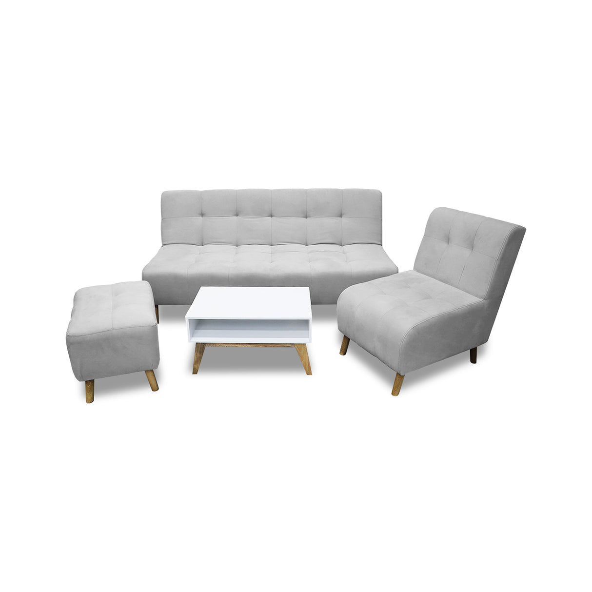 Sala Milan Plata 160x95cm de Cinco Puestos sin Apoya Brazos
