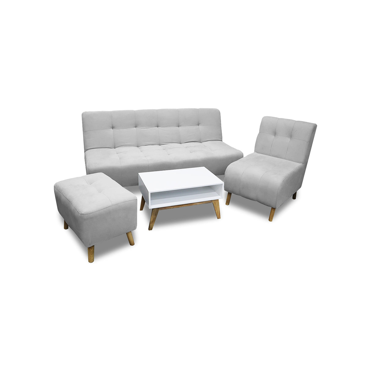 Sala Milan Plata 160x95cm de Cinco Puestos sin Apoya Brazos