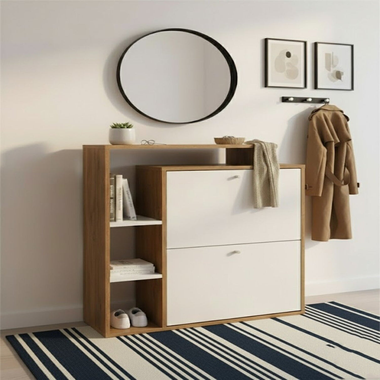 Mueble de Aseo Laska R Blanco 40x180cm con Una Puerta