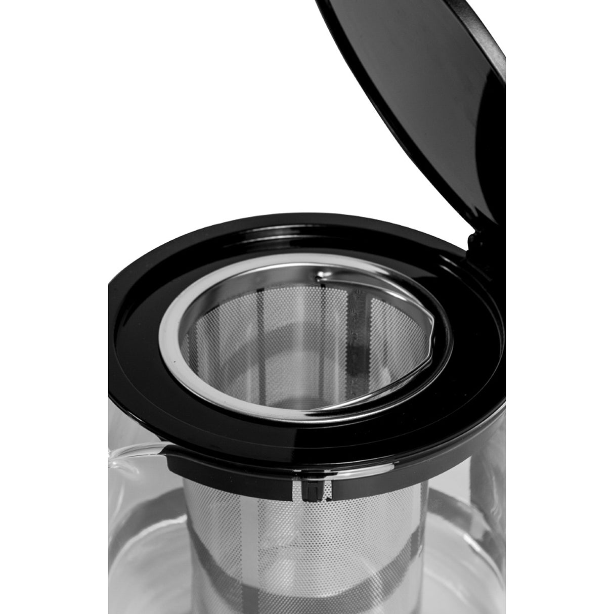Hervidor de Agua Haceb Negro Inox Mate 21.7x23cm de 1.5 Litros con Infusor