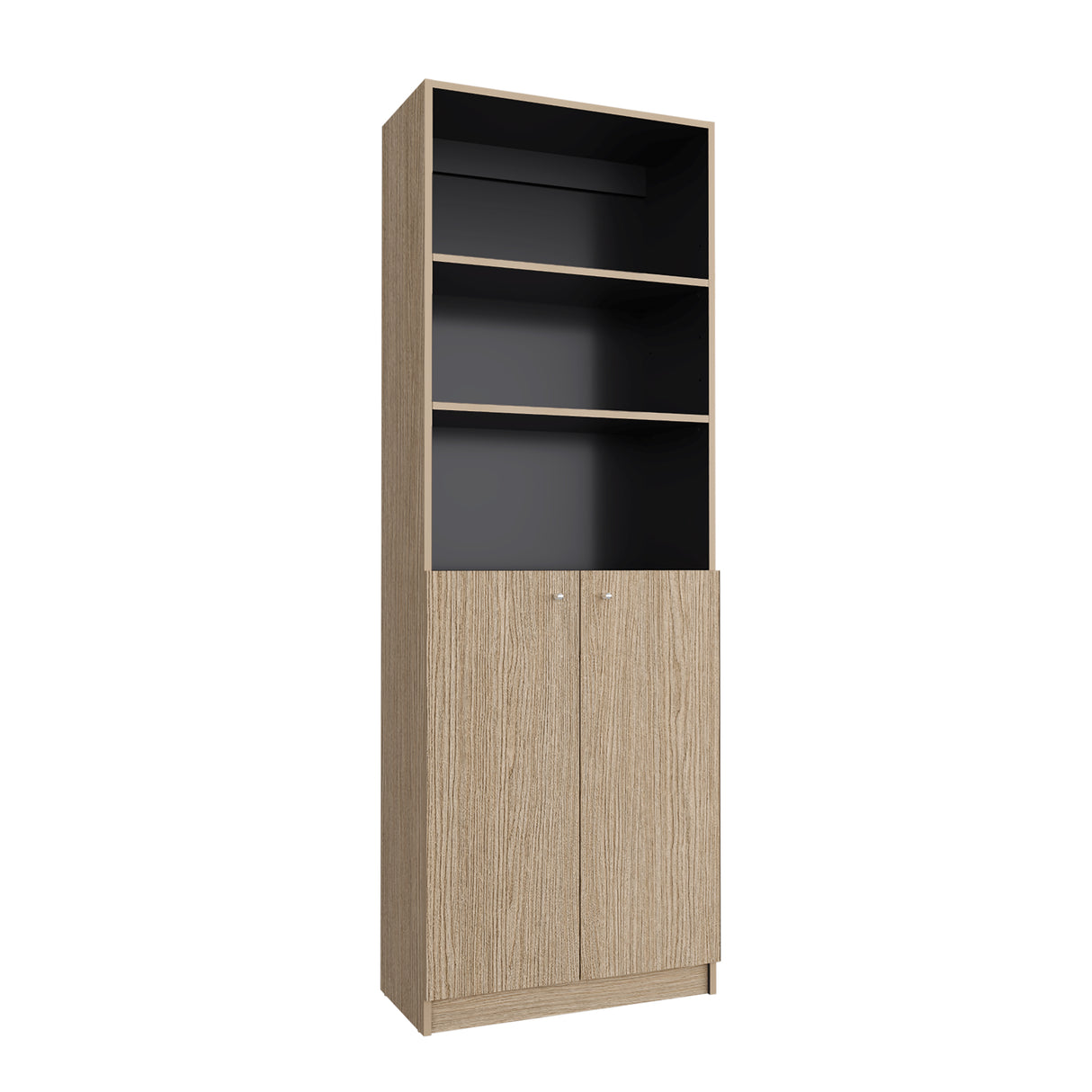 Estantería Home E-M4 Cartagena y Wengue 62.8x180.6cm Rectangular con Cuatro Entrepaños y Cinco Compartimientos