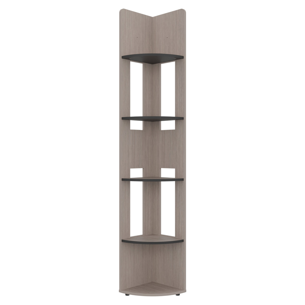 Estantería Home E-M7 Positano y Wengue 30x180.6cm Triangular con Cuatro Entrepaños y Cinco Compartimientos
