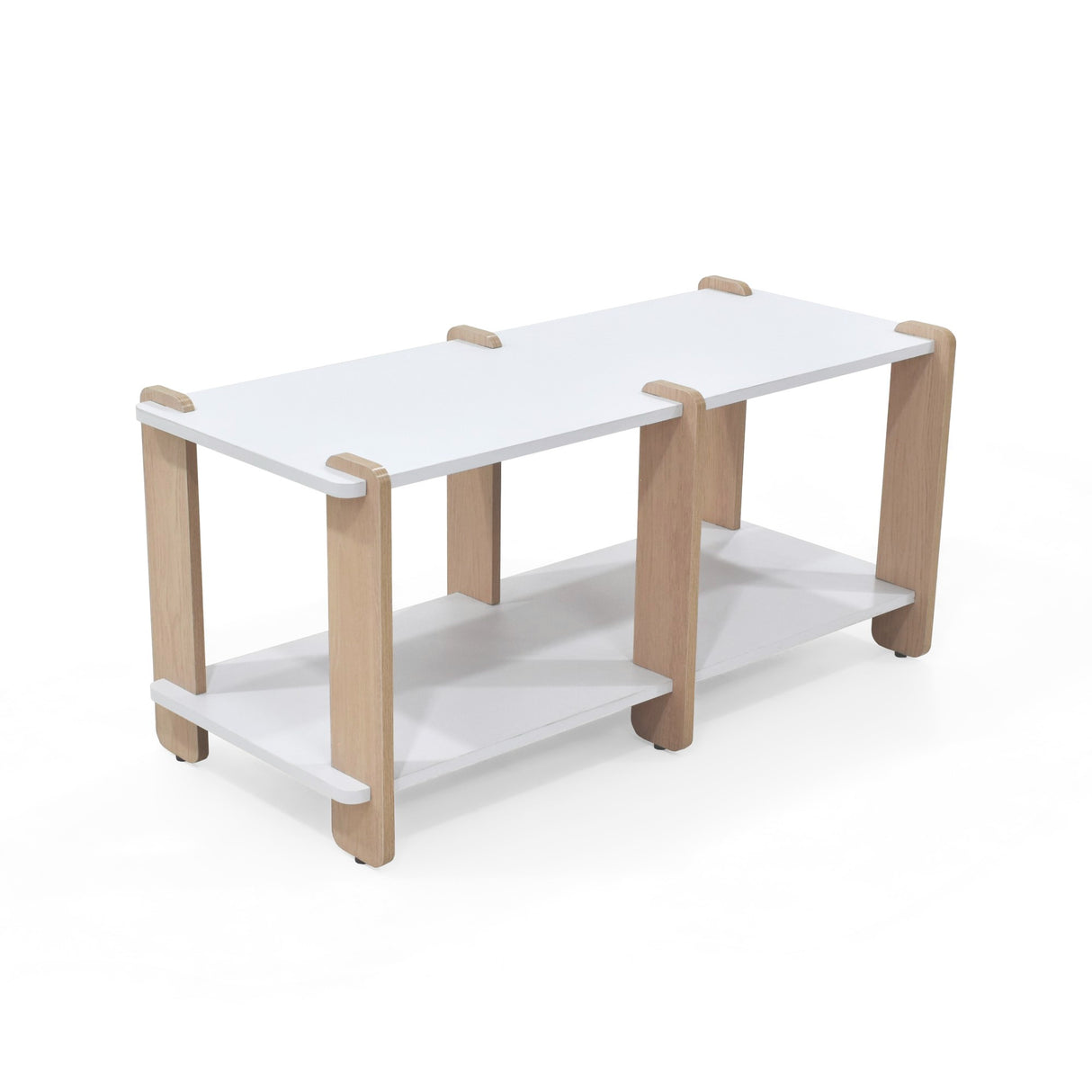 Mesa para TV Kobe Blanco y Oasis 100x47cm para TV Hasta 45" Pulgadas