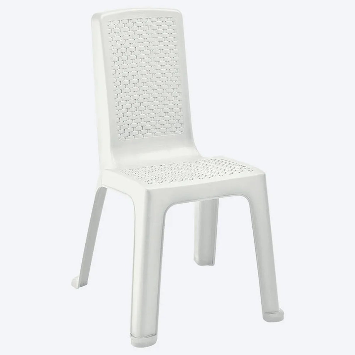 Set x 6 Sillas Eterna Blanco Arena 49x86.5cm de Asiento Rectangular con Espaldar y sin Apoya Brazos