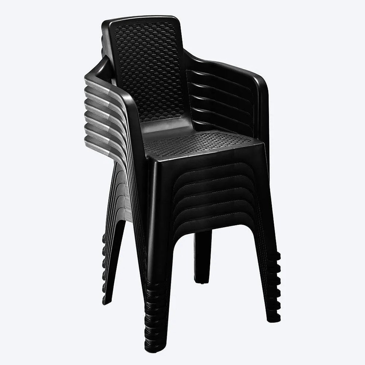 Set x 13 Sillas Eterna Negro 57x80.6cm de Asiento Rectangular con Espaldar y con Apoya Brazos