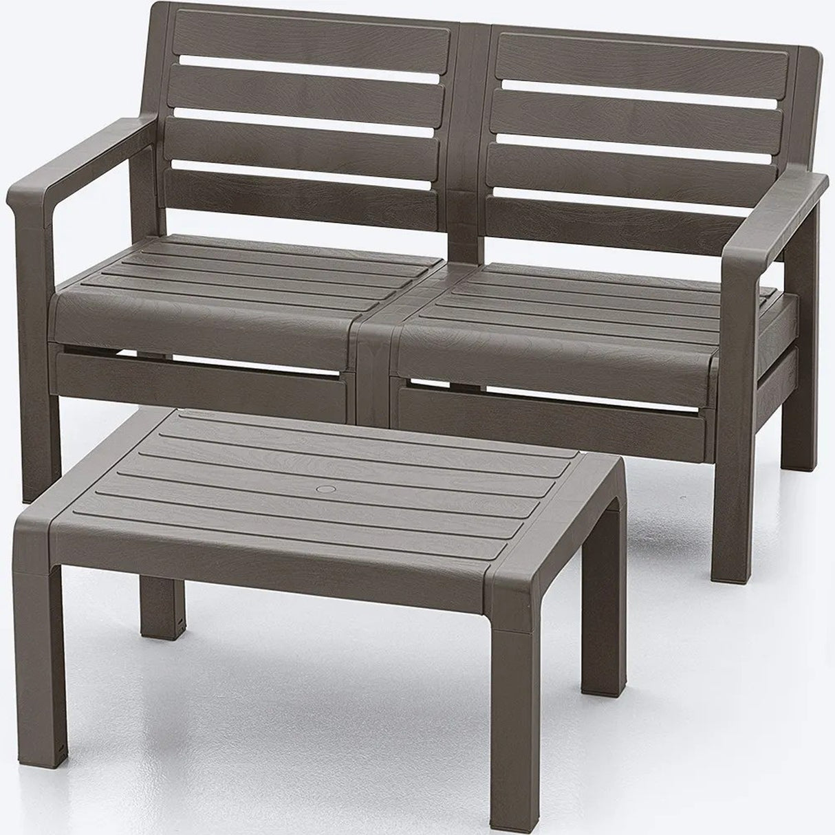 Combo Sofá Barú Moca 131x74.5cm de Dos Puestos con Una Mesa de Centro