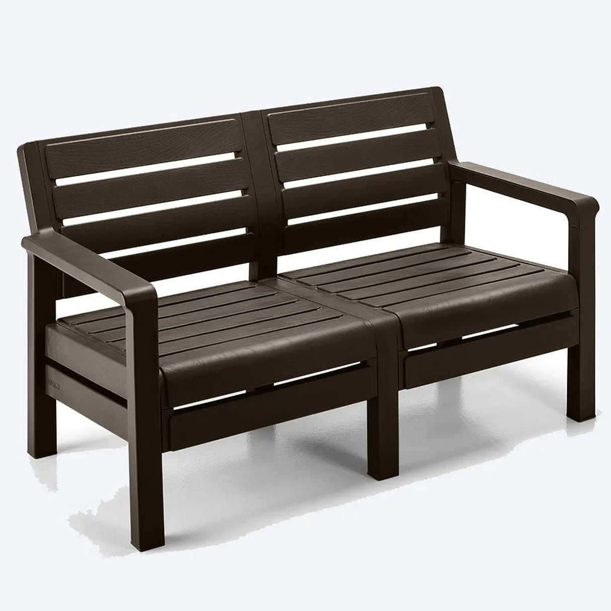 Combo Sofá Barú Wengue 131x74.5cm de Dos Puestos con Una Mesa de Centro