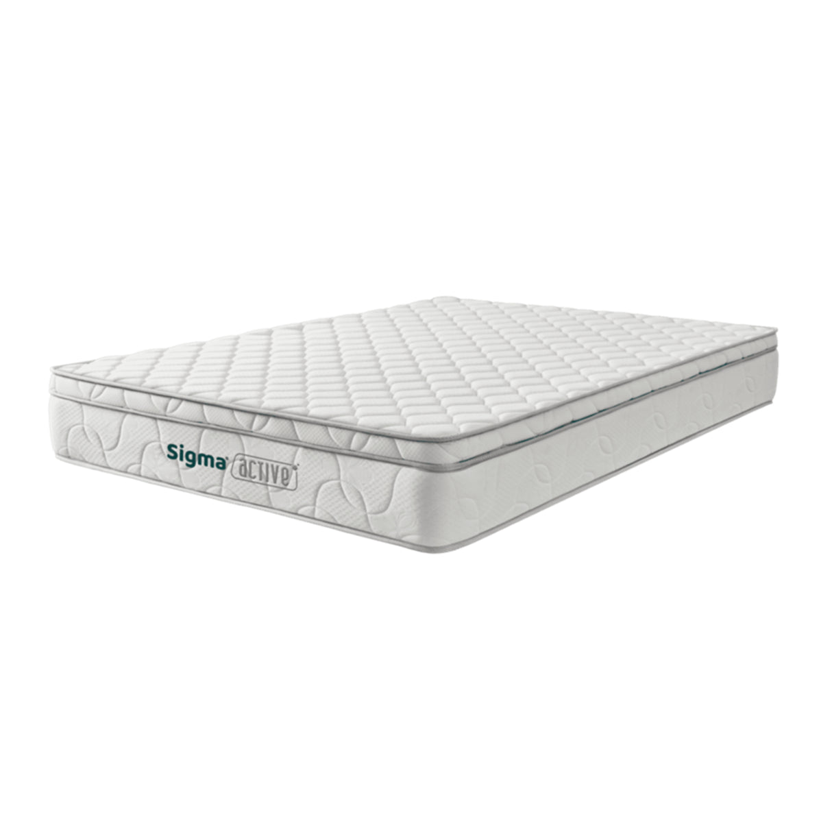 Colchón Medio Firme Sigma Blanco Doble 140 X 190 Cm Ortopedico de Resortes con Pillow Sencillo