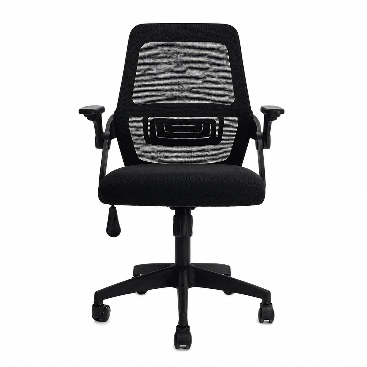 Silla Gerencial Negro 59x92cm con Apoya Brazos con Soporte Lumbar