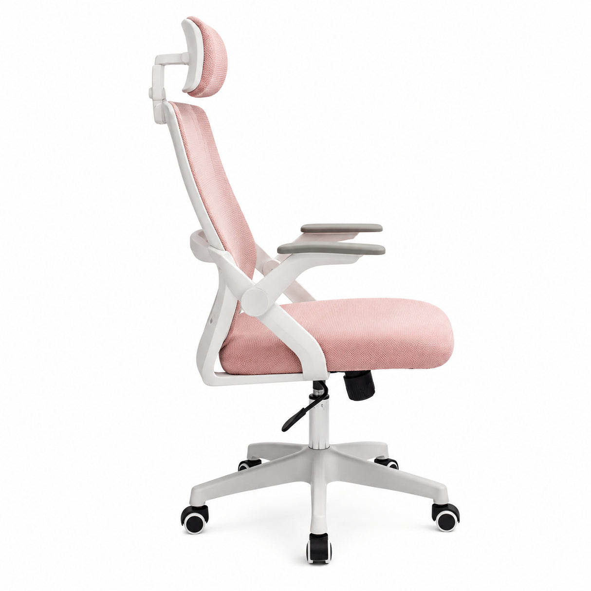 Silla Gerencial Rosa 72x119cm con Apoya Brazos con Soporte Lumbar y con Apoya Cabezas