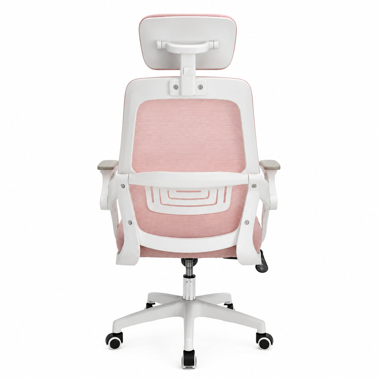 Silla Gerencial Rosa 72x119cm con Apoya Brazos con Soporte Lumbar y con Apoya Cabezas