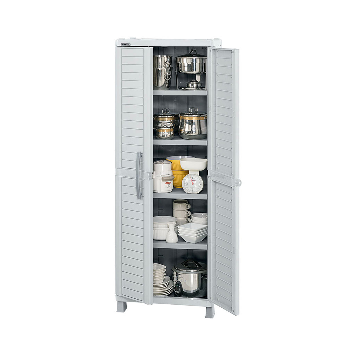 Armario de Cocina Rimax Barú Gris Claro 65x189cm con Dos Puertas