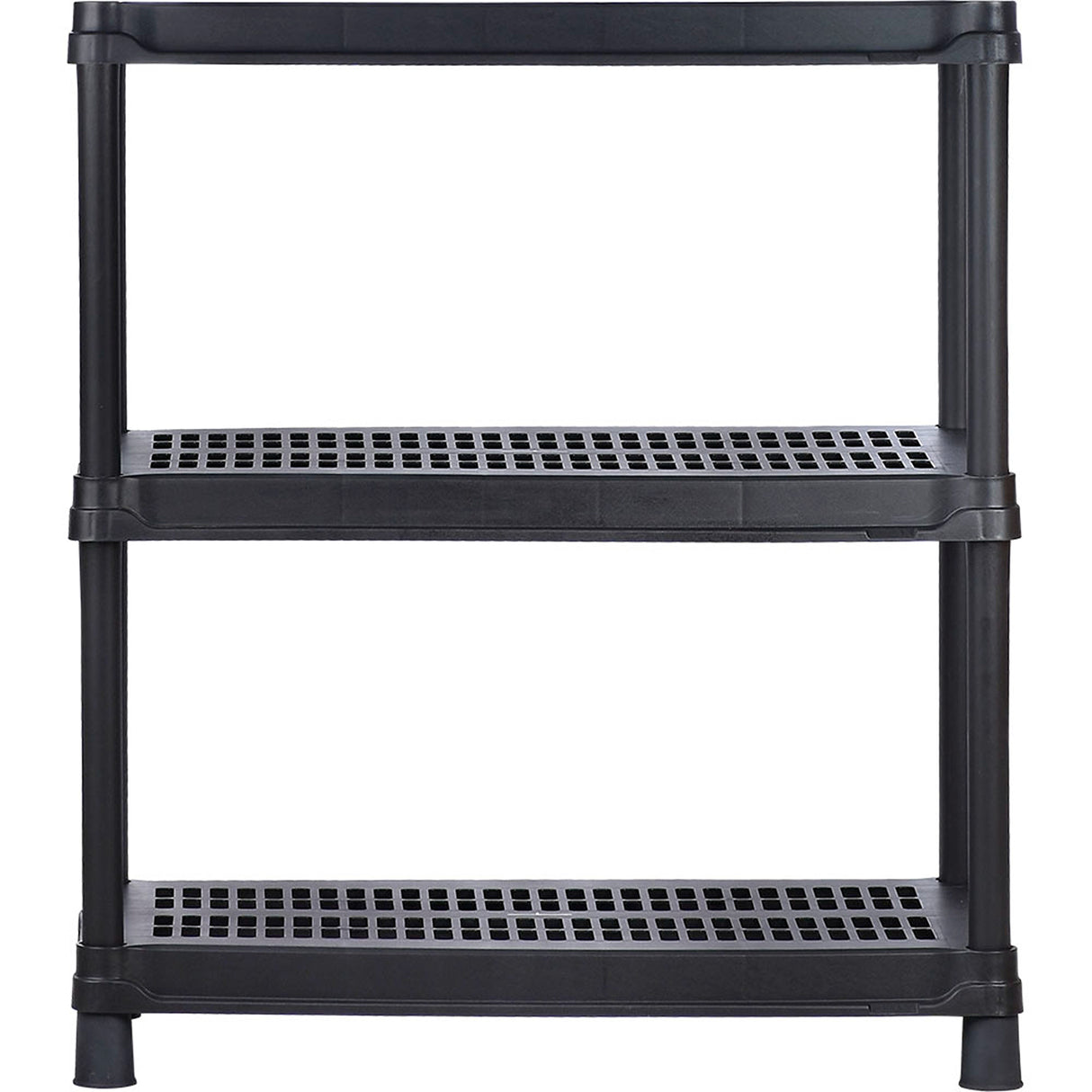 Estantería Rimax Negro 90.5x101cm Rectangular con Tres Compartimientos y con Tres Entrepaños