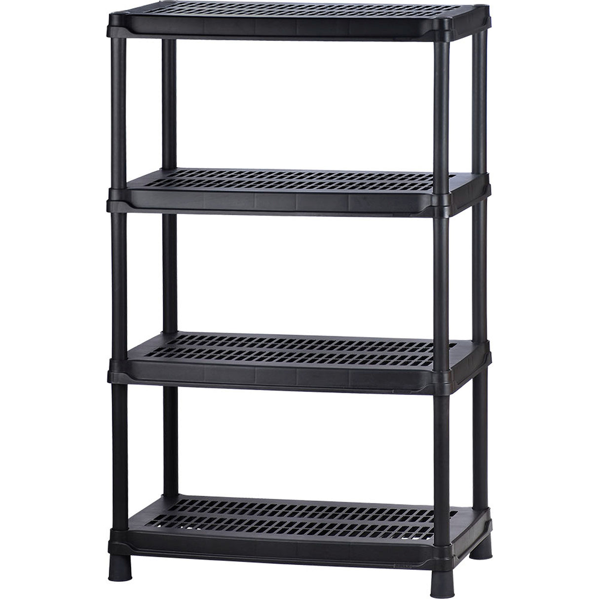 Estantería Rimax Negro 90.5x145cm Rectangular con Cuatro Compartimientos y con Cuatro Entrepaños