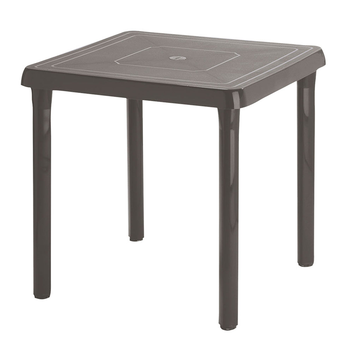 Mesa Auxiliar Rimax Caribe Moca 72x72cm Cuadrada con Patas