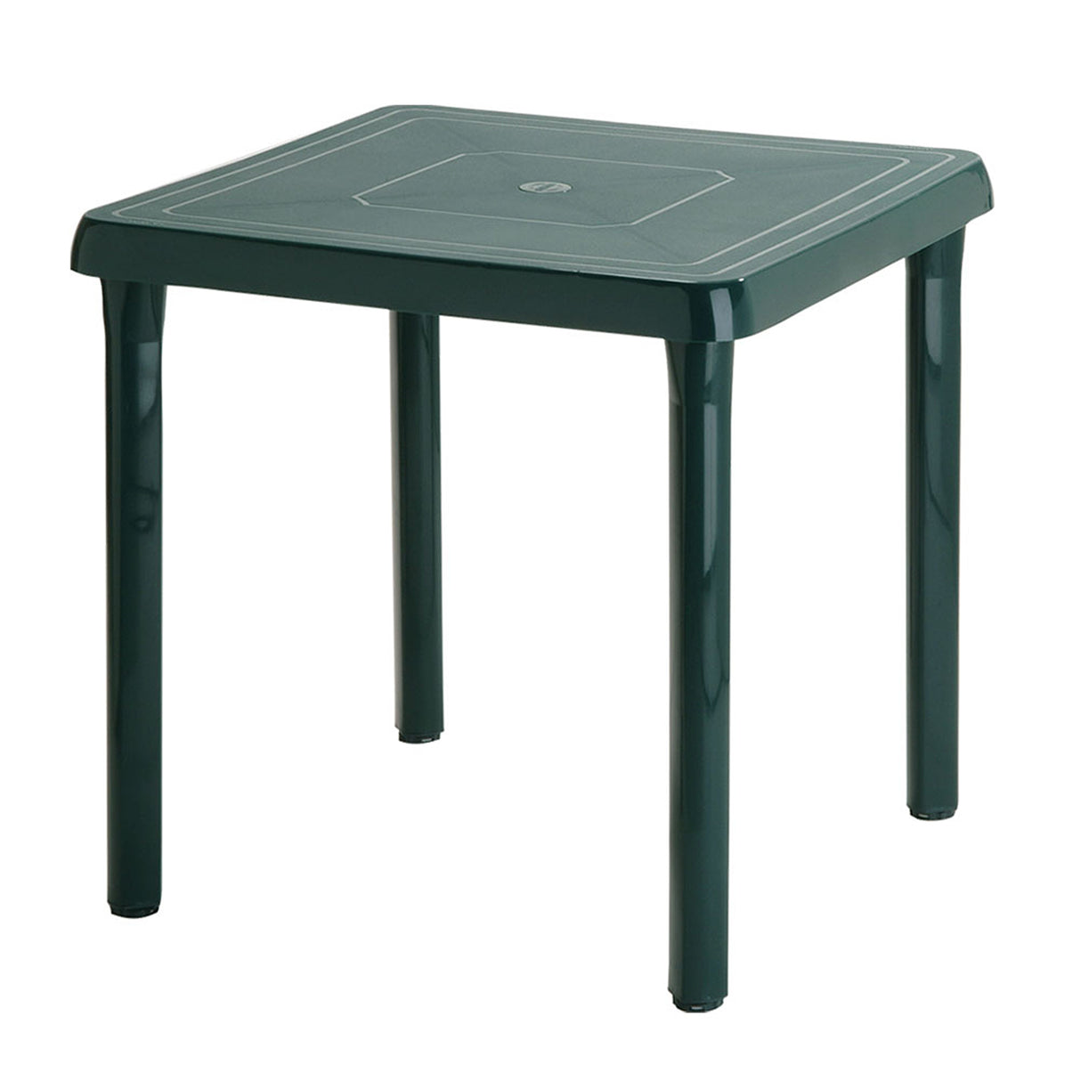Mesa Auxiliar Rimax Caribe Verde 72x72cm Cuadrada con Patas