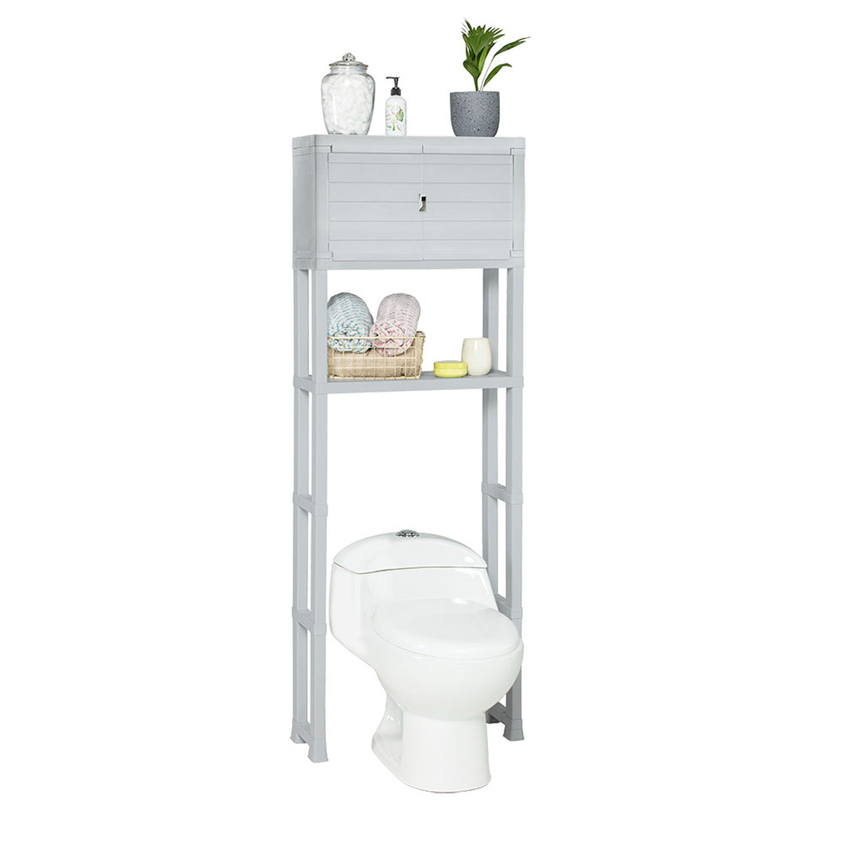 Organizador de Baño Rimax Gris Hielo 61.5x171.8cm con Un Entrepaño y con Un Cajón