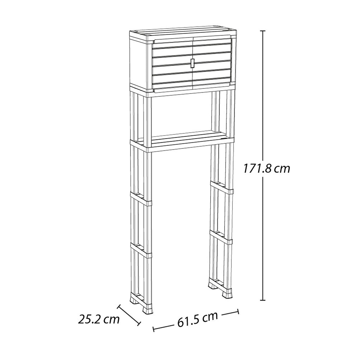 Organizador de Baño Rimax Blanco 61.5x171.8cm con Un Entrepaño y con Un Cajón