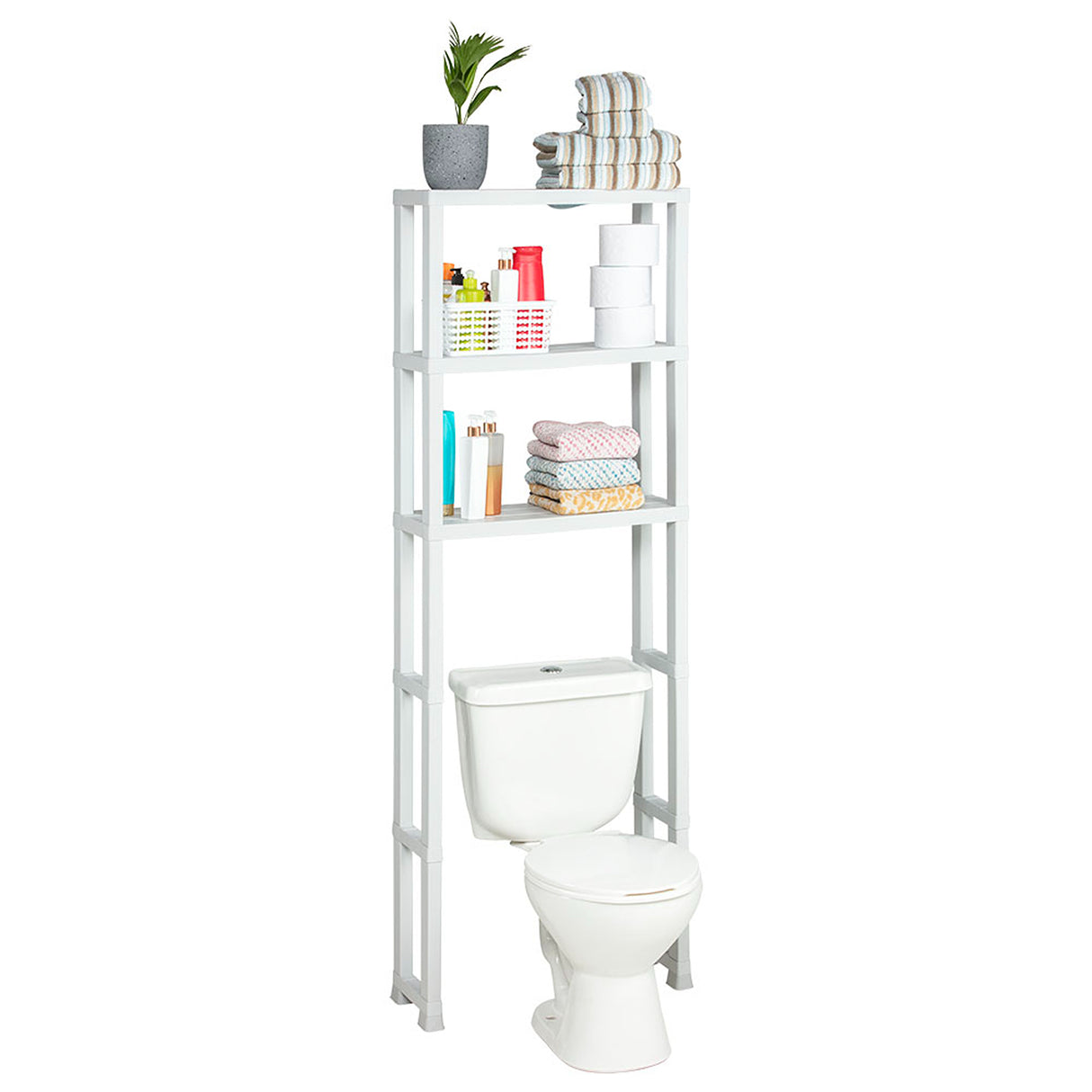 Organizador de Baño Rimax Blanco 61.5x171.8cm con Tres Entrepaños