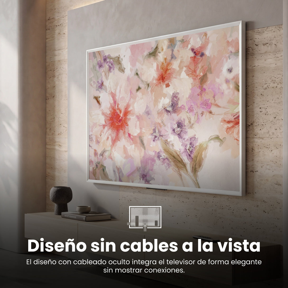 Televisor Challenger Google TV Blanco Mate 146.3x94cm Smart de 65" Pulgadas QLED 4K
