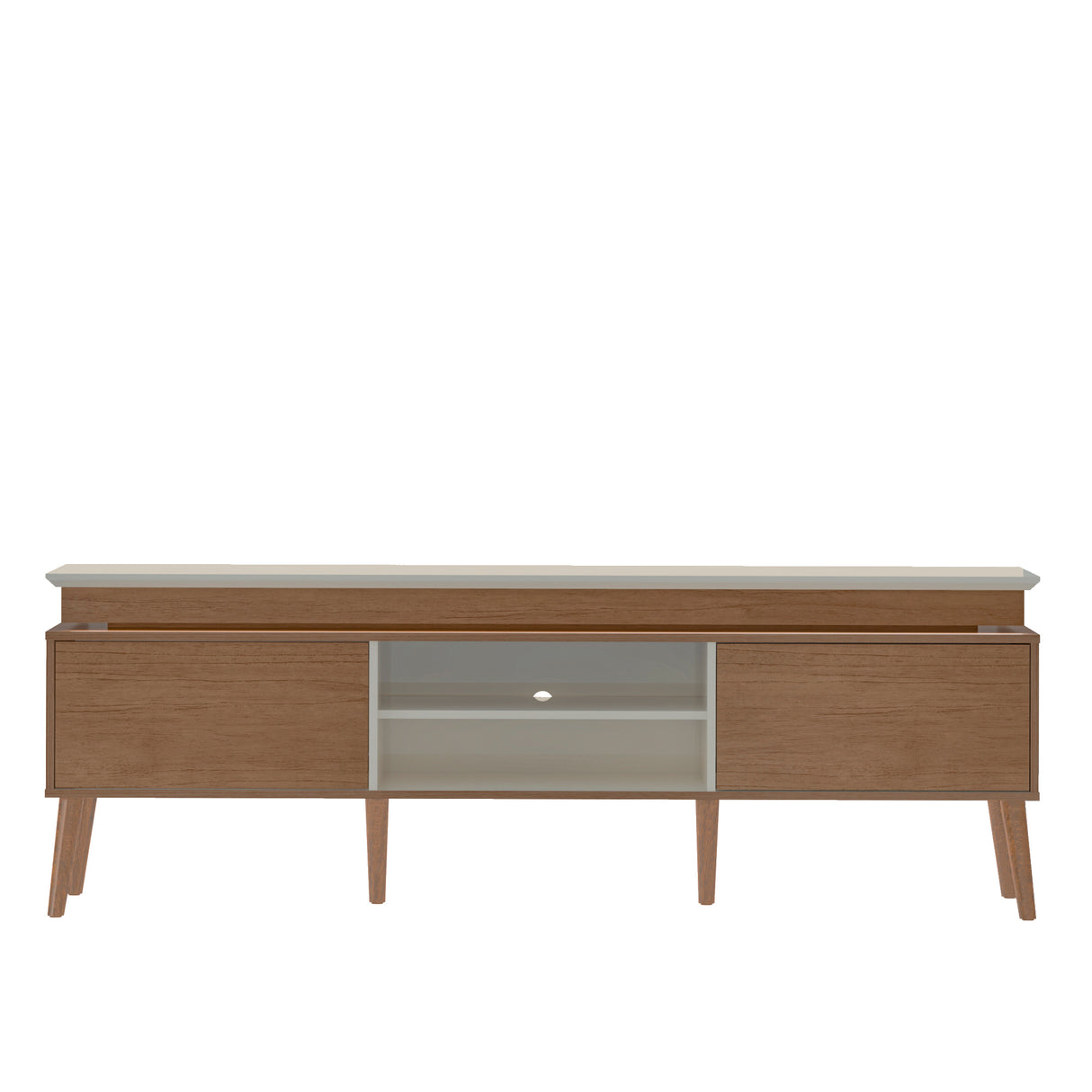 Rack de TV Lumina Marron y Beige 180x62.5cm para TV Hasta 75" Pulgadas y con Ranura para Cables