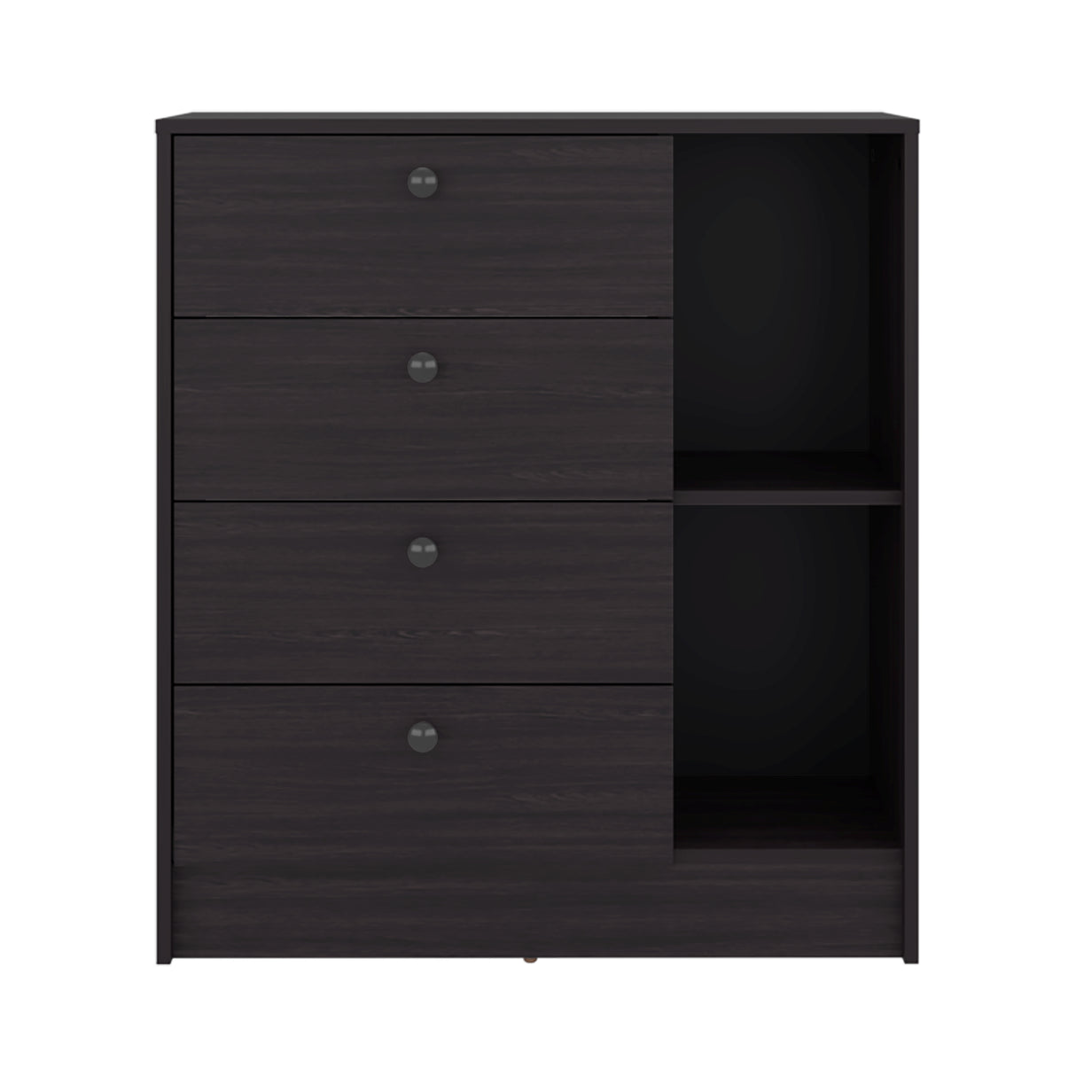 Cajonera Havana Wengue 80x89cm de Cuatro Hileras con Cuatro Cajones