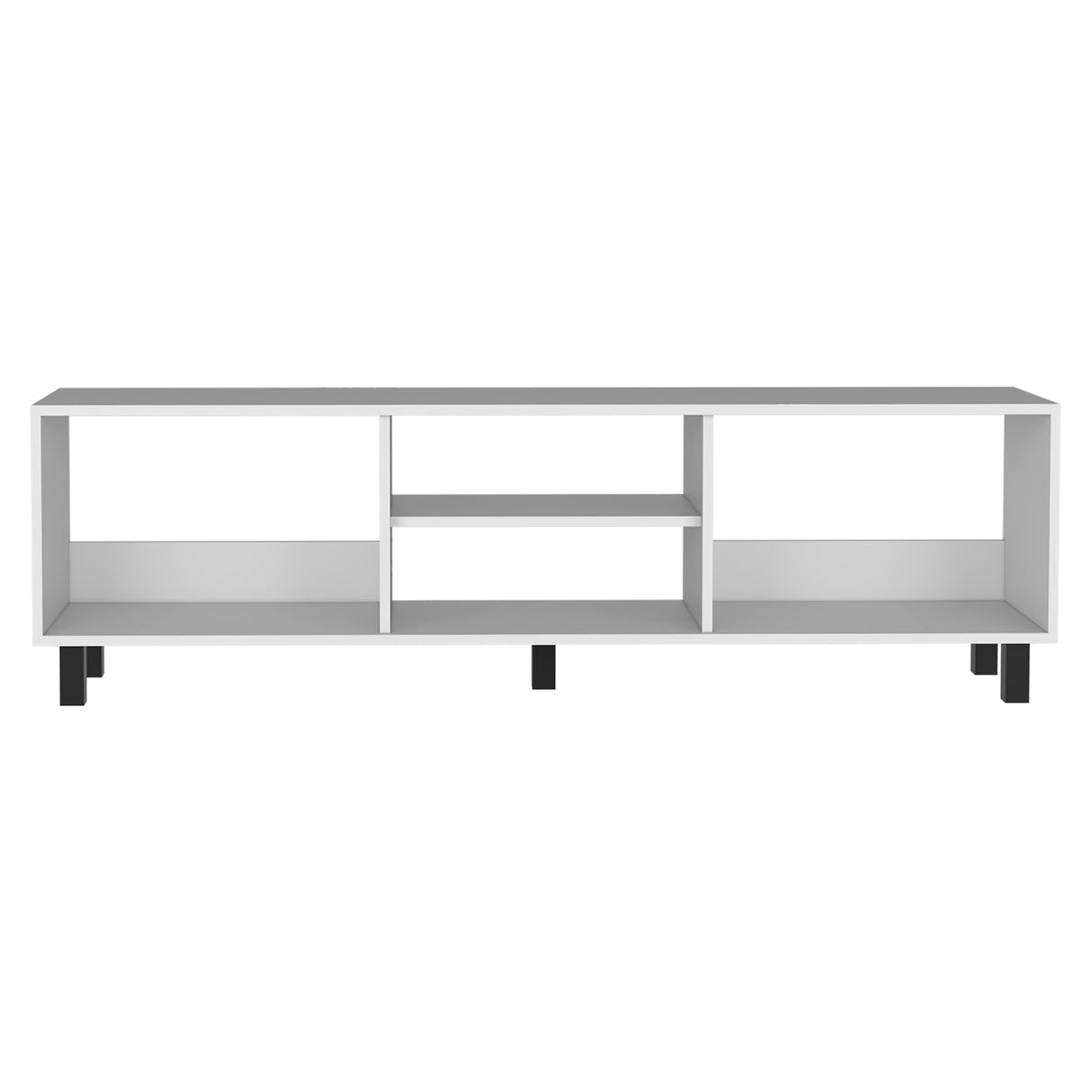 Rack de TV Tunez Plus Blanco 160x47.5cm para TV Hasta 70" Pulgadas con Cuatro Compartimientos