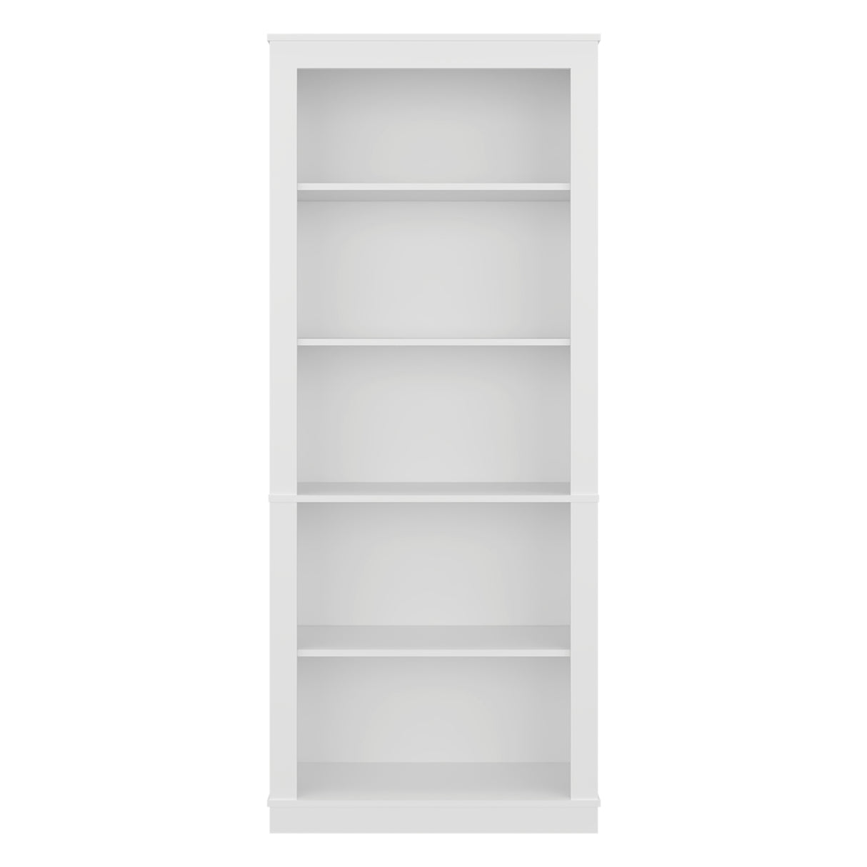 Biblioteca Classic Blanco 74.9x180.8cm Rectangular con Cinco Compartimientos y con Tres Entrepaños