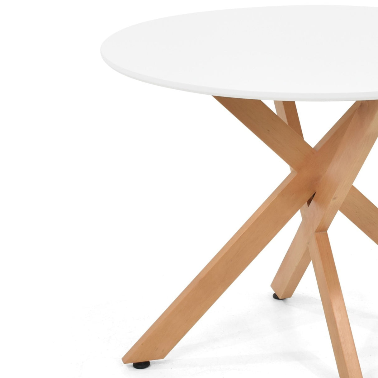 Mesa de Comedor Luxor Blanco y Matiz Natural 105x76.5cm