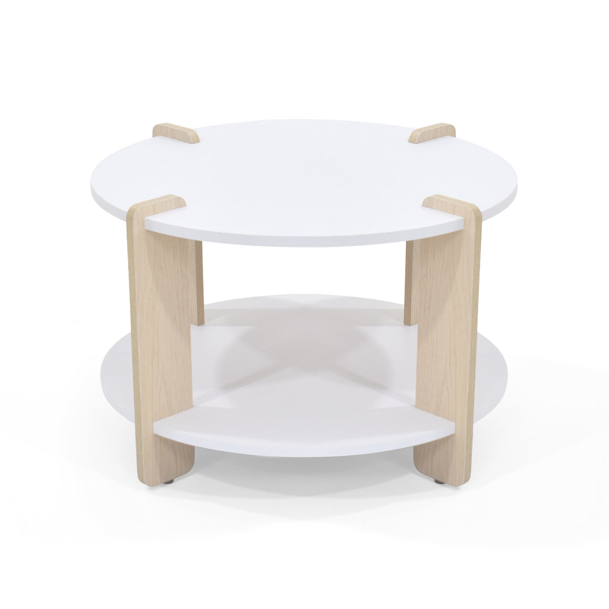 Mesa de Centro Kobe Blanco y Oasis 60x40cm Circular con Patas