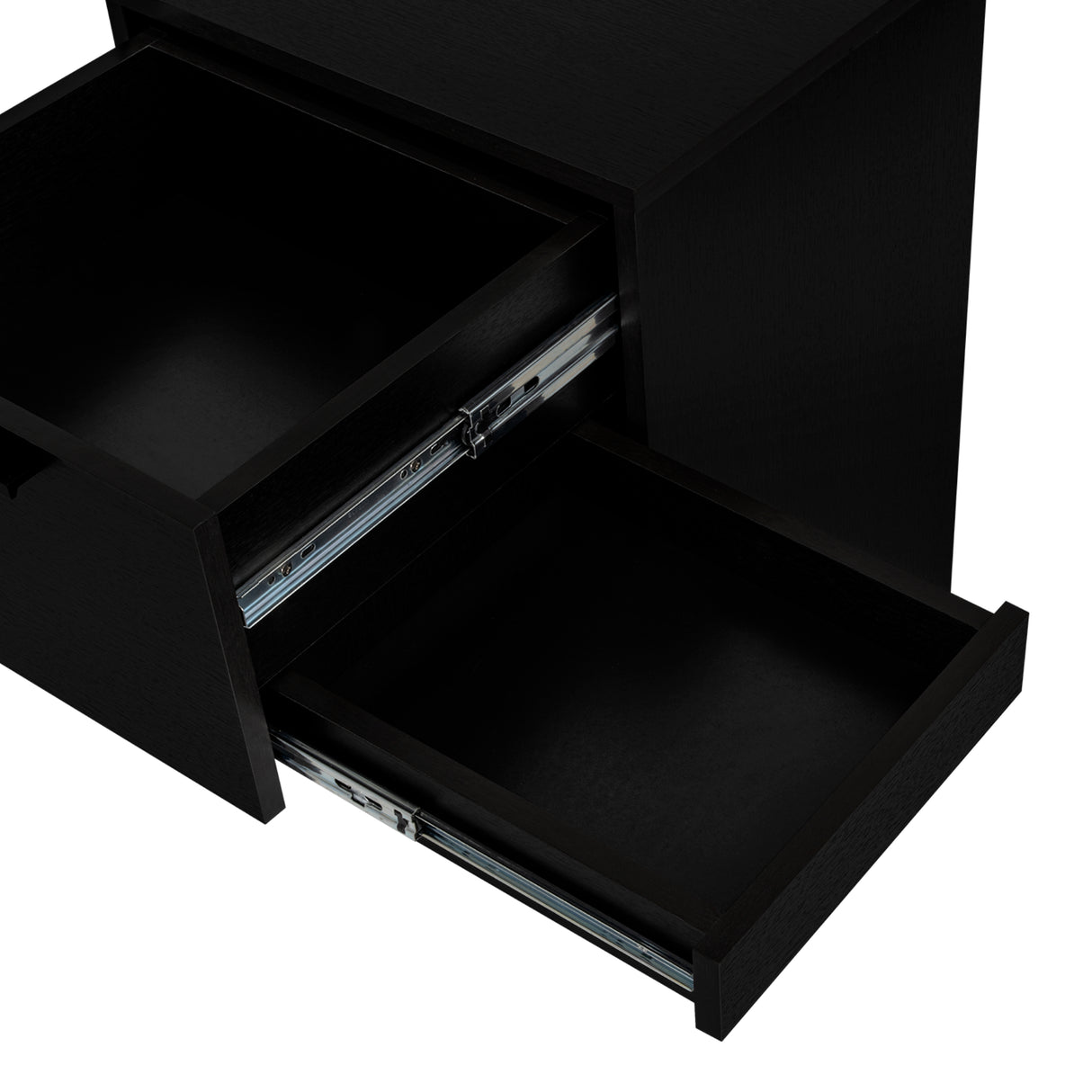 Mesa de Noche Secret Z 81 Wengue 41x70cm con Dos Cajones y con Una Puerta