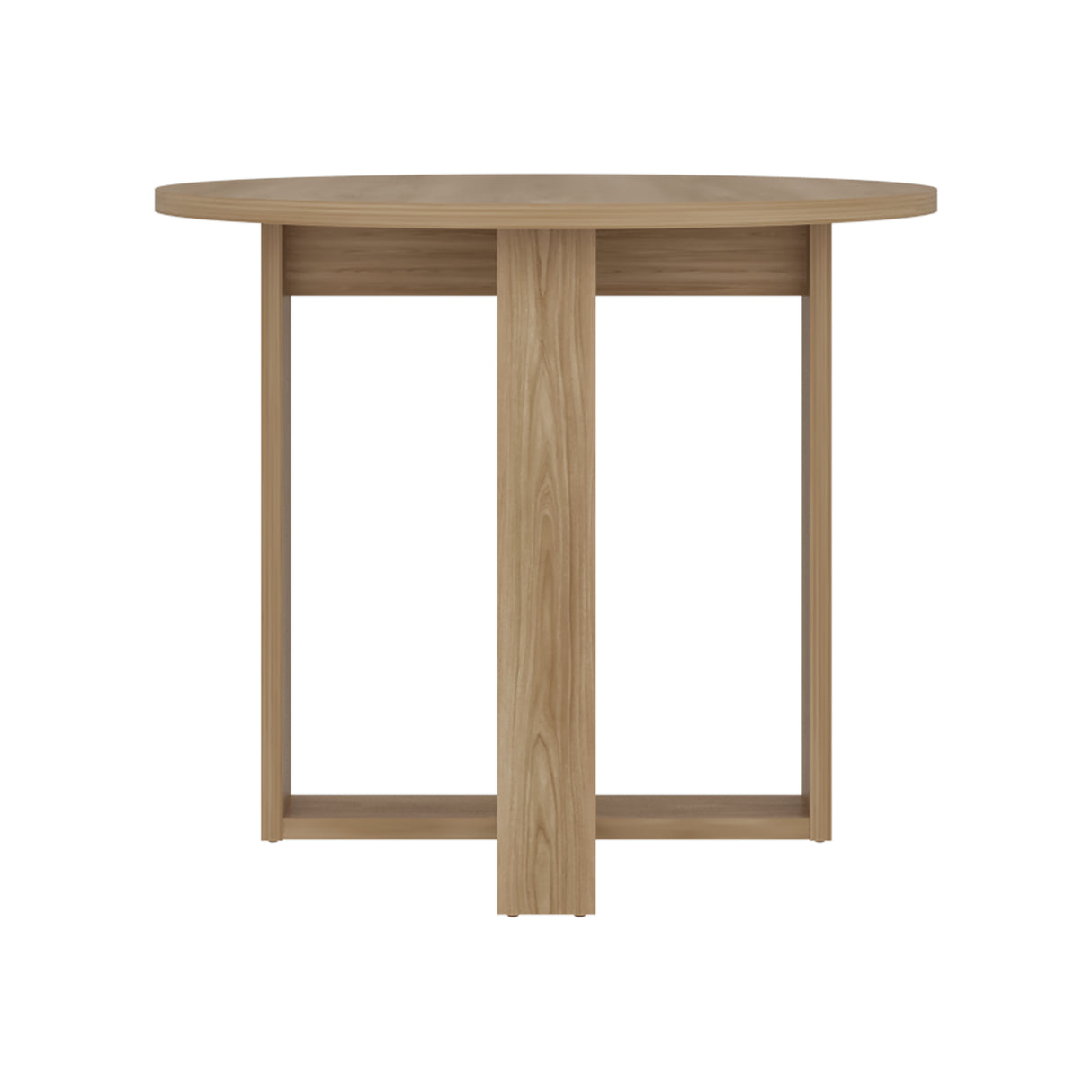Mesa de Comedor Lily Fresno 105x75.1cm Circular de Cuatro Puestos sin Sillas