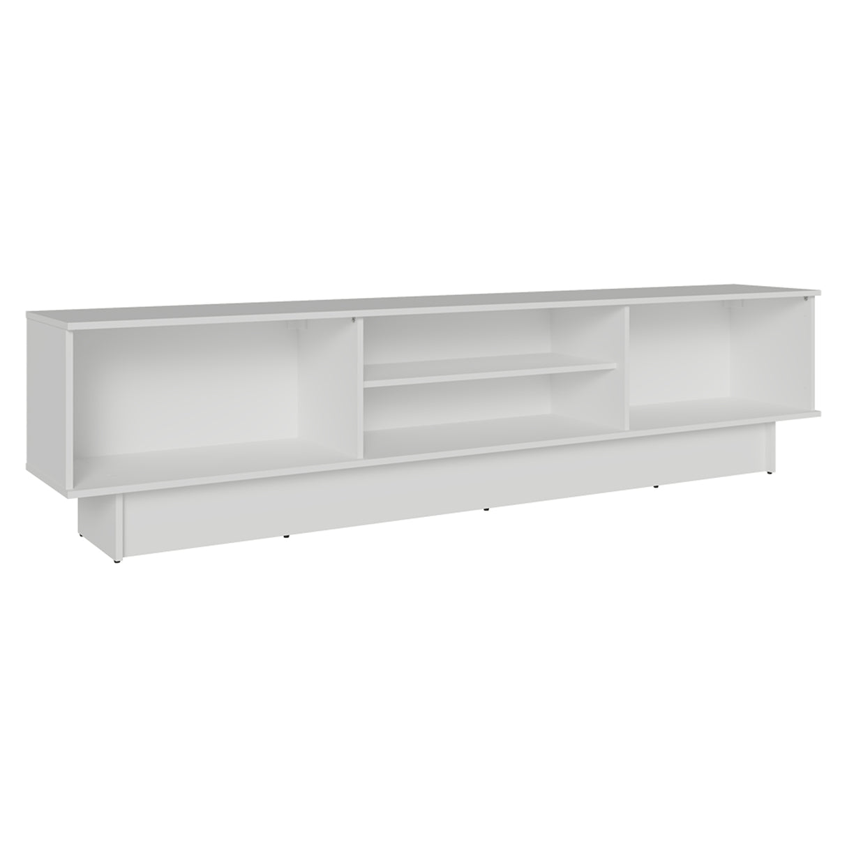 Rack de TV Vik Blanco y Gris 218x52cm para TV Hasta 80 Pulgadas con Cinco Cajones