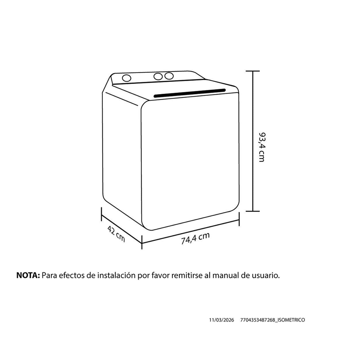 Lavadora Semiautomática Haceb Blanco 74.4x93.4cm para 9 Kilogramos con 1 Función Preconfiguradaa