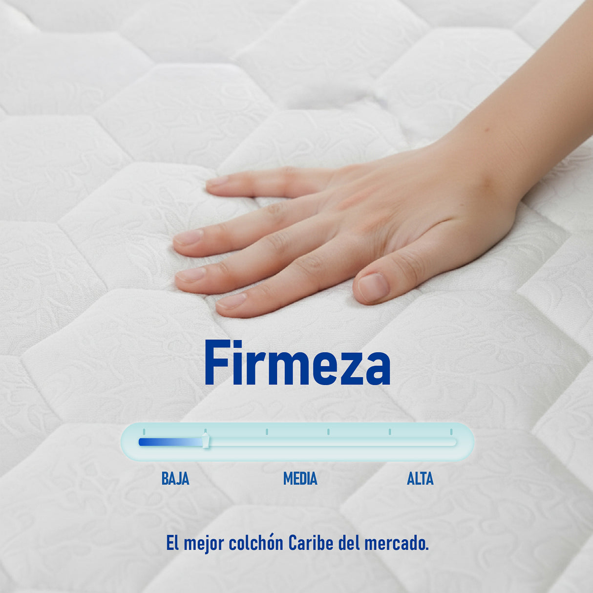 Colchón Enrollado Caribe Blanco Semidoble 120 X 190 Cm Firmeza Suave Doble Faz
