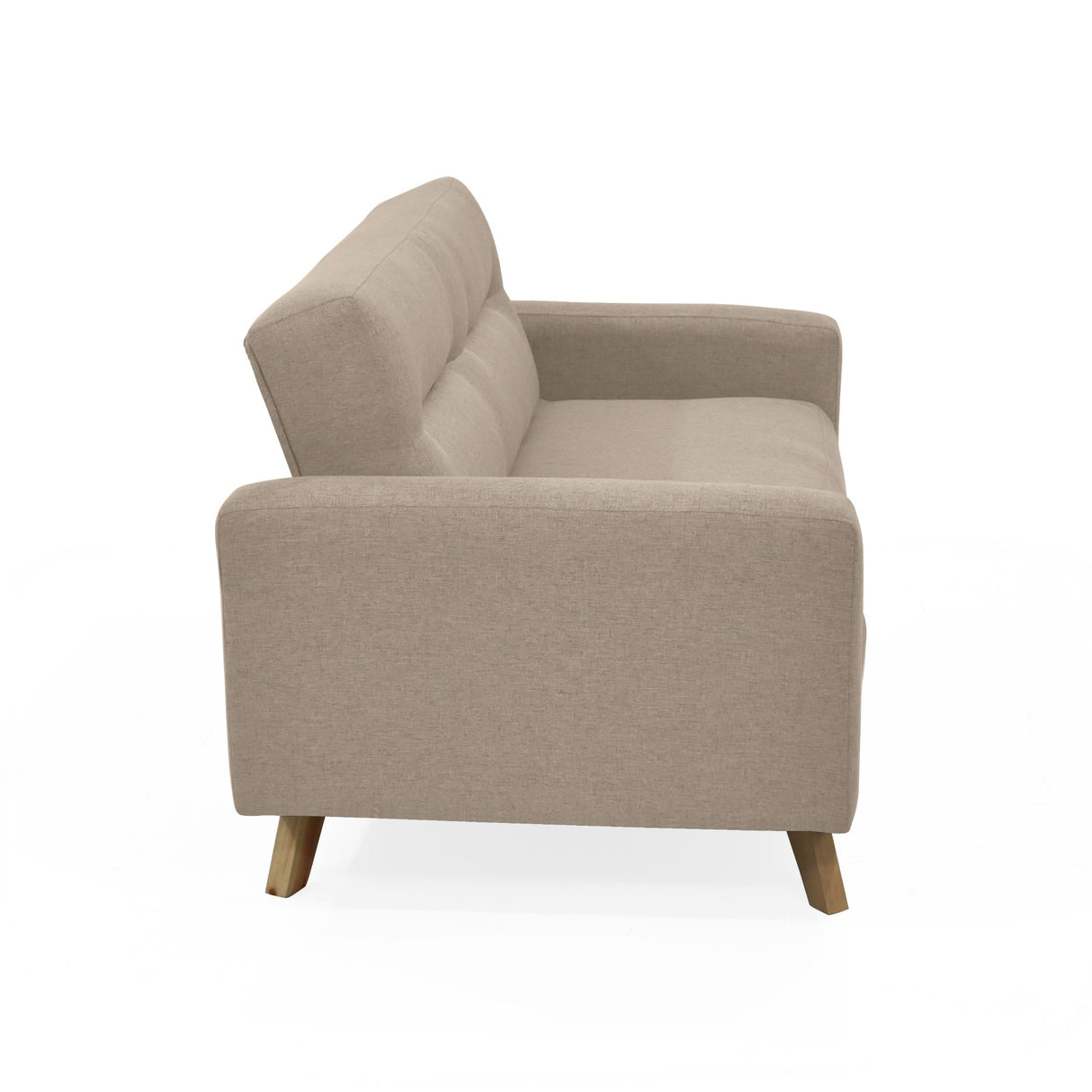 Sofá Barza Beige Duster y Matiz Natural 150x82cm de Dos Puestos con Apoya Brazos