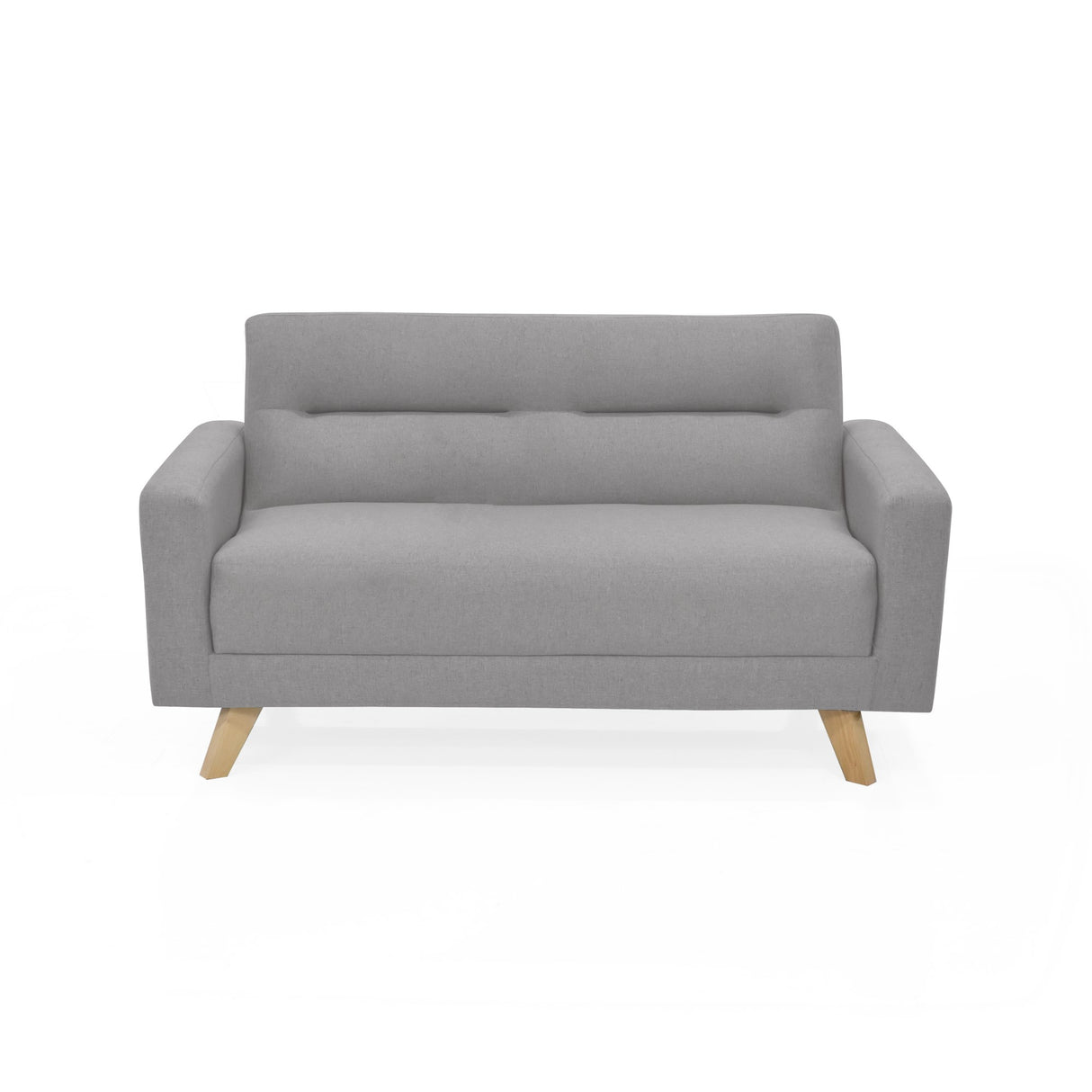 Sofá Barza Plata Duster y Matiz Natural 150x82cm de Dos Puestos con Apoya Brazos