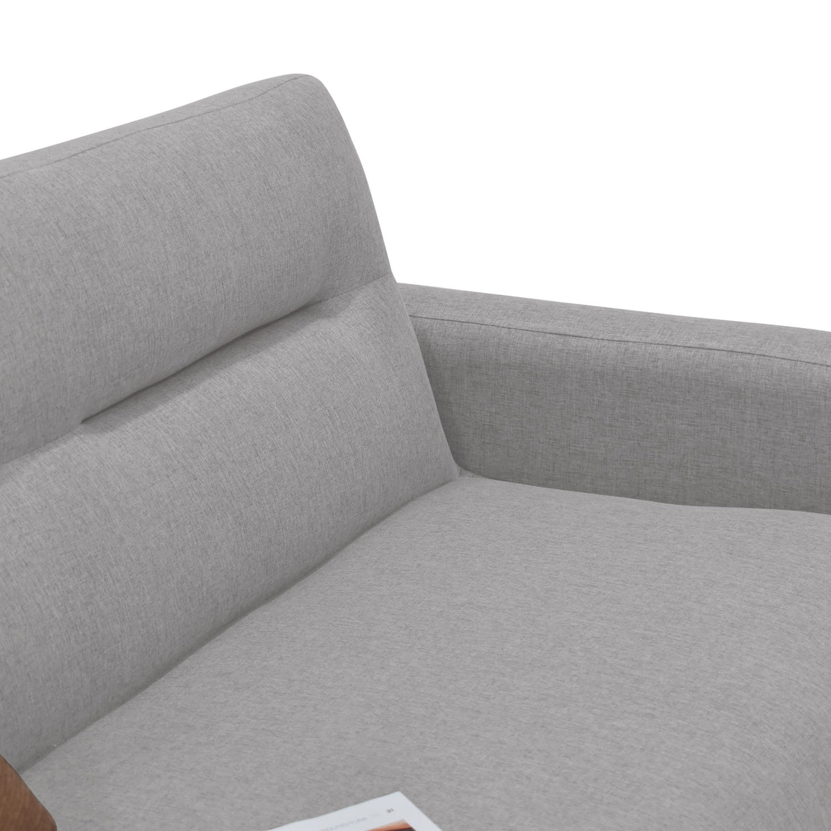 Sofá Barza Plata Duster y Matiz Natural 150x82cm de Dos Puestos con Apoya Brazos
