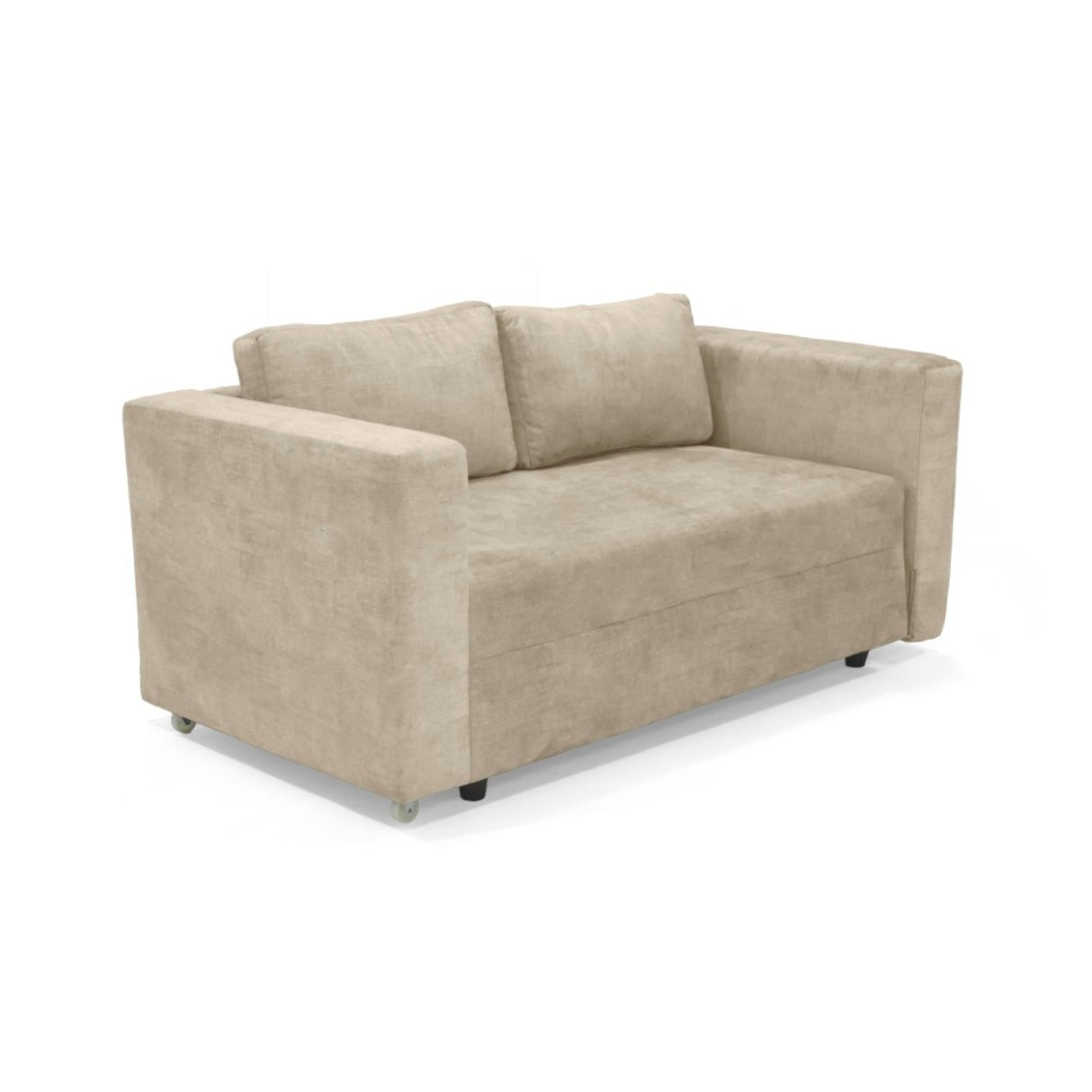 Sofá Cama Baxter Beige Sky 160x68cm de Tres Puestos con Apoya Brazos