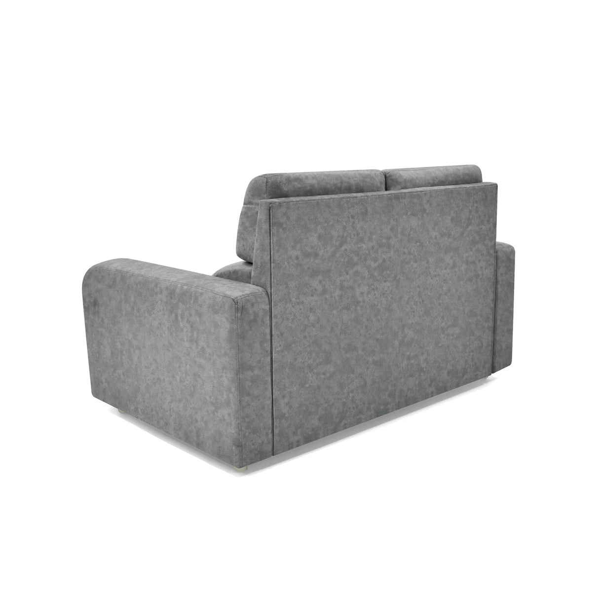 Sofá Bethel Gris Sky y Madera Cromo 148x95cm de Dos Puestos con Apoya Brazos