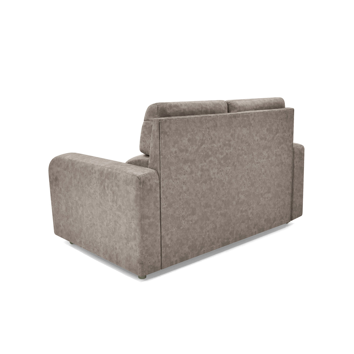 Sofá Bethel Taupe Sky y Madera Cromo 148x95cm de Dos Puestos con Apoya Brazos
