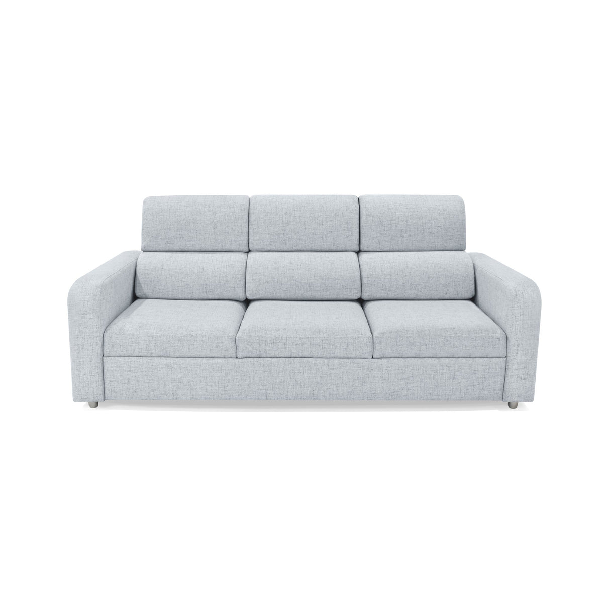 Sofá Bethel Acero Dicosta y Madera Cromo 207x95cm de Tres Puestos con Apoya Brazos