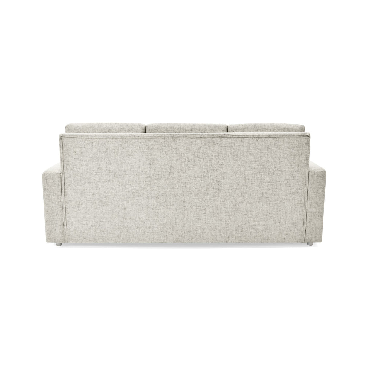 Sofá Bethel Taupe Dicosta y Madera Cromo 207x95cm de Tres Puestos con Apoya Brazos