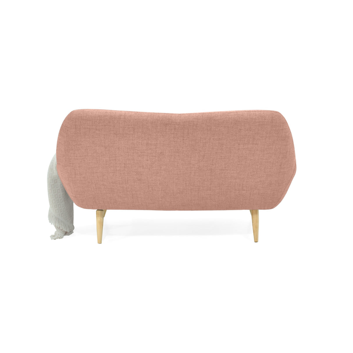 Sofá Cannes Salmón Dicosta y Matiz Natural 136x85cm de Dos Puestos sin Apoya Brazos