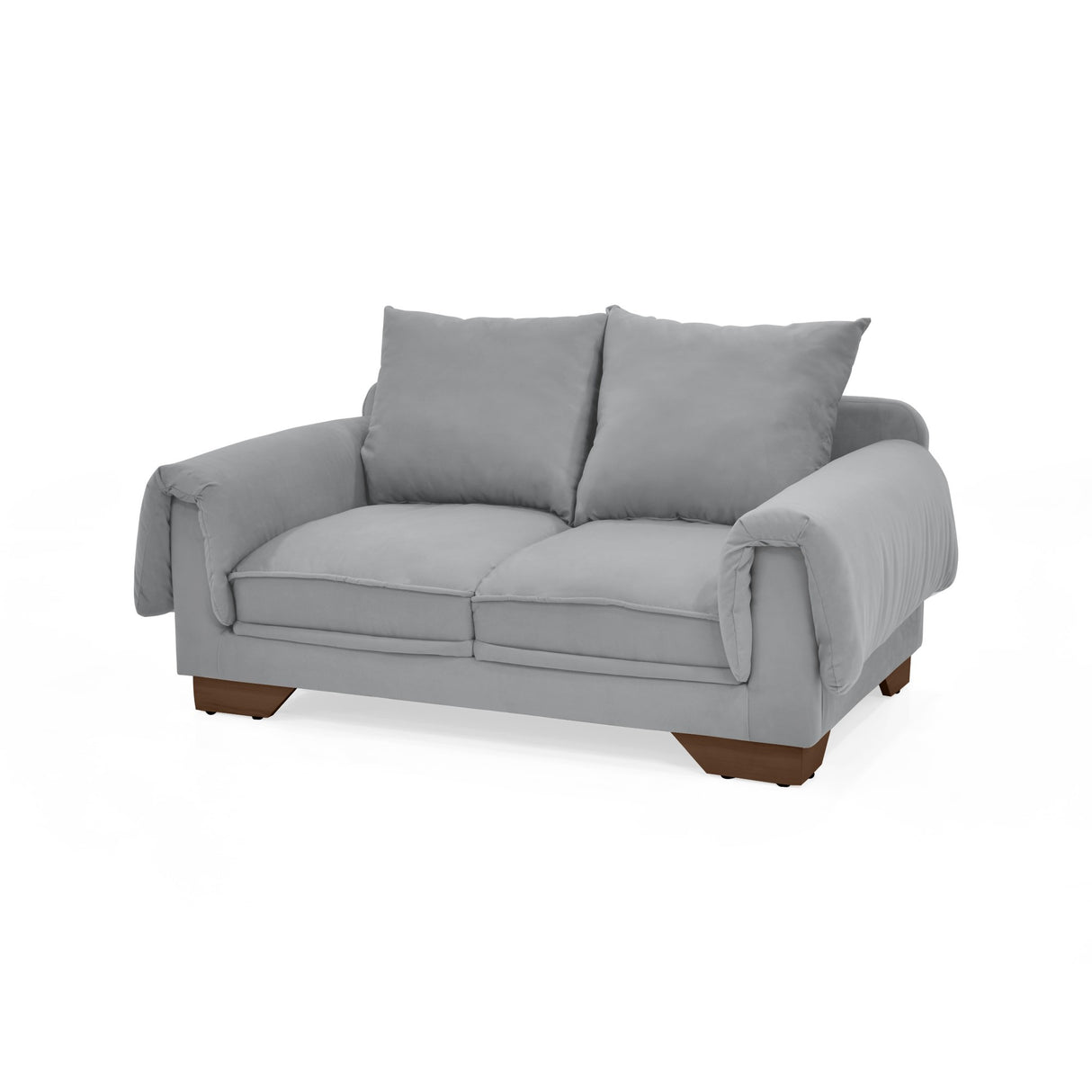 Sofá Daytona Gris Denver y Matiz Caramelo 150x80cm de Dos Puestos sin Apoya Brazos
