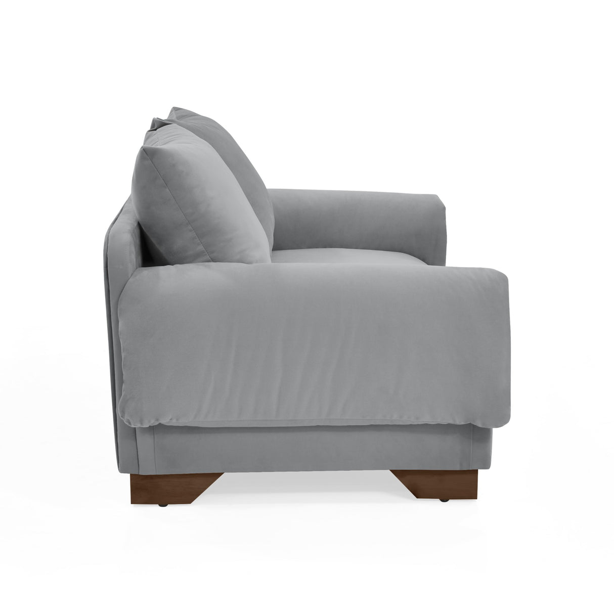 Sofá Daytona Gris Denver y Matiz Caramelo 150x80cm de Dos Puestos sin Apoya Brazos