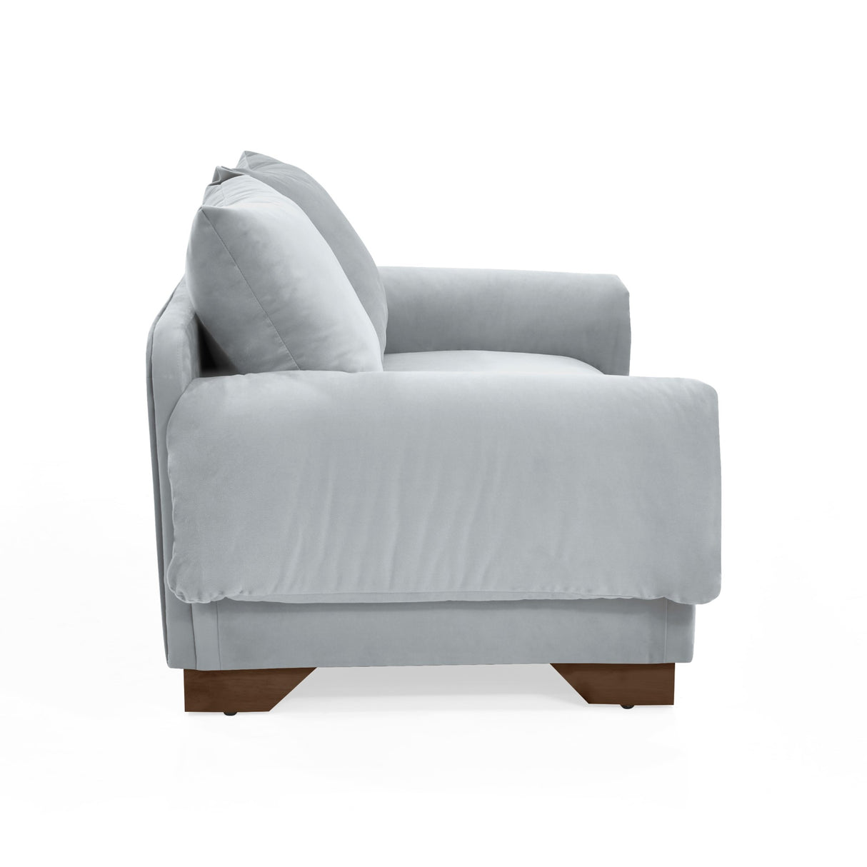 Sofá Daytona Plata Denver y Matiz Caramelo 150x80cm de Dos Puestos sin Apoya Brazos