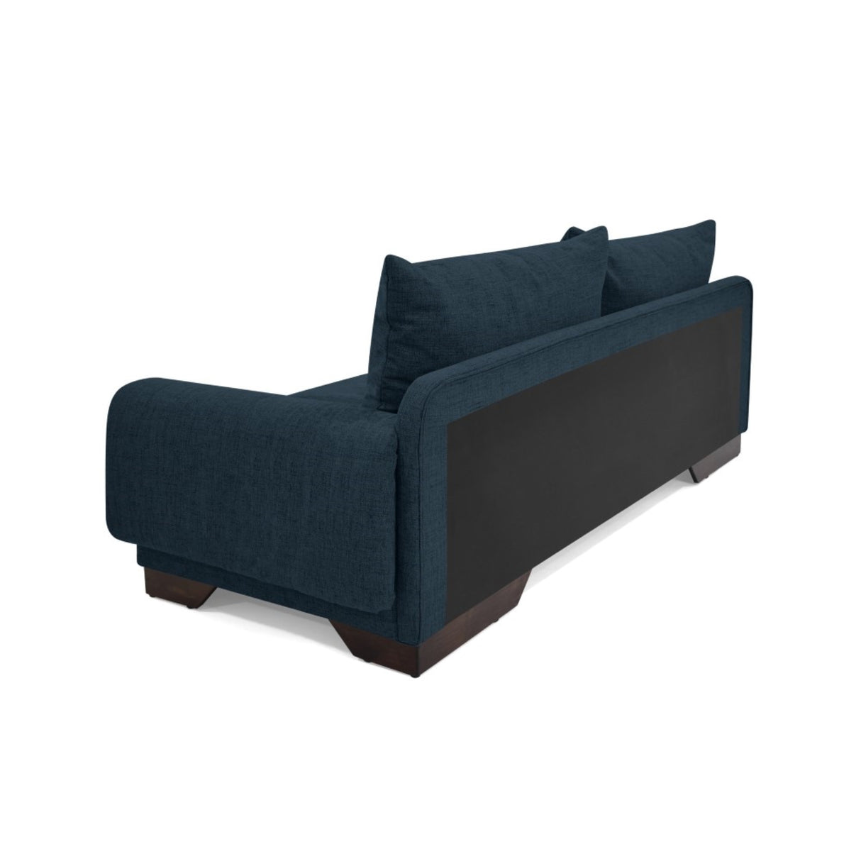 Sofá Daytona Plomo Eureka y Matiz Wengue 218x80cm de Tres Puestos sin Apoya Brazos