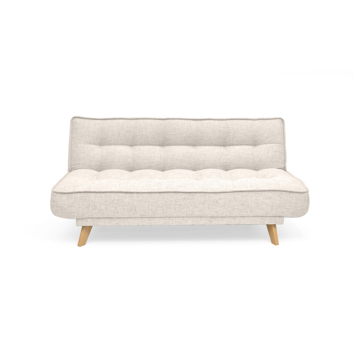 Sofá Cama Gales Trigo Dicosta y Matiz Natural 180x84cm de Tres Puestos Reclinable sin Apoya Brazos